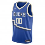 Milwaukee Bucks Trikot Benutzerdefinierte Nike 2024-25 City Edition Blau Swingman - Herren